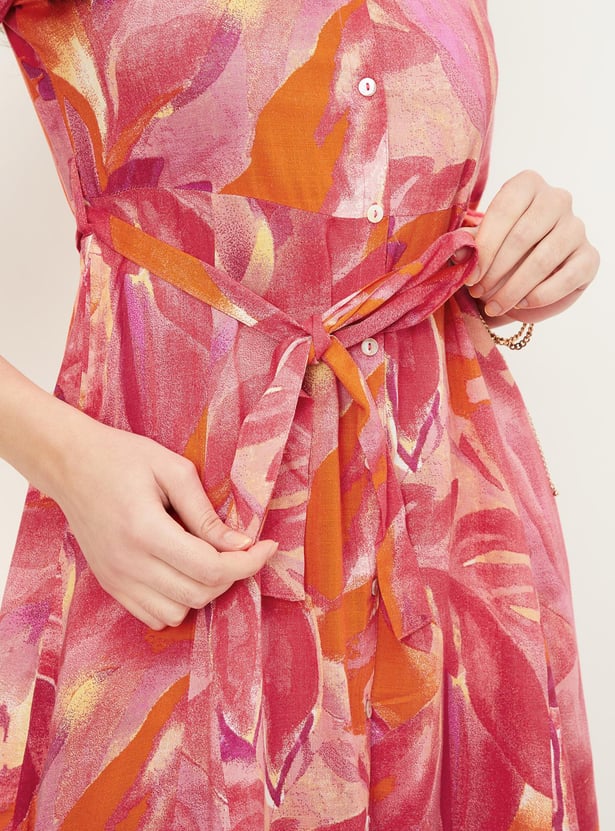 Women Printed A-Line Midi Dress