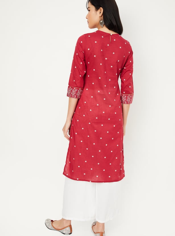 Women Printed Straight Kurta with Palazzos