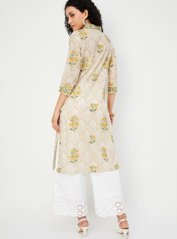 Women Floral Printed Straight Kurta