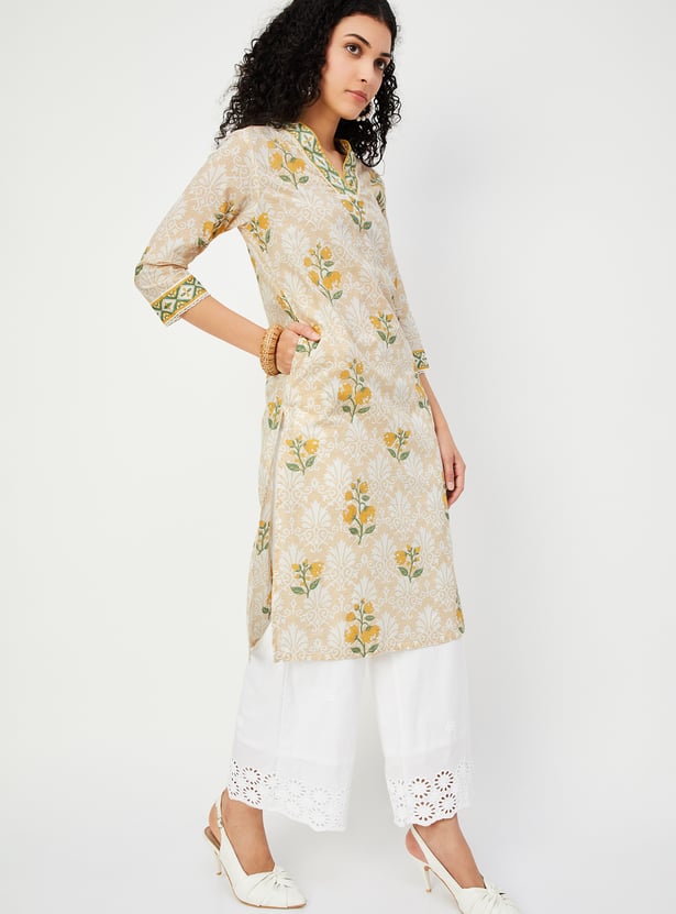 Women Floral Printed Straight Kurta