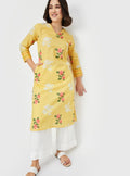 Women Floral Print Straight Kurta