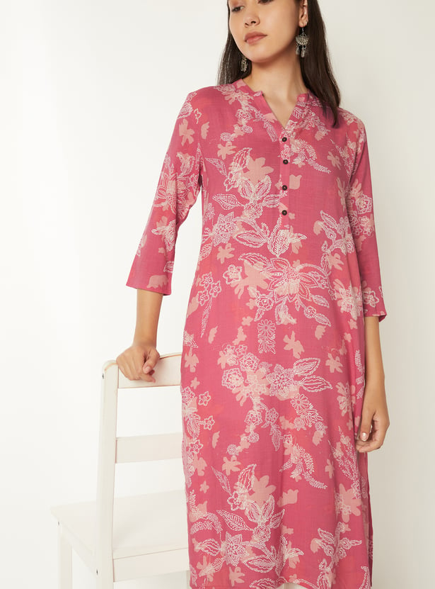 Women Printed Straight Kurta with Palazzos