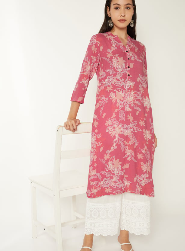 Women Printed Straight Kurta with Palazzos