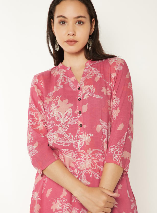 Women Printed Straight Kurta with Palazzos