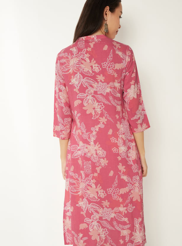 Women Printed Straight Kurta with Palazzos