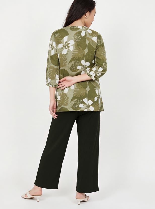 Women Printed Tunic Set
