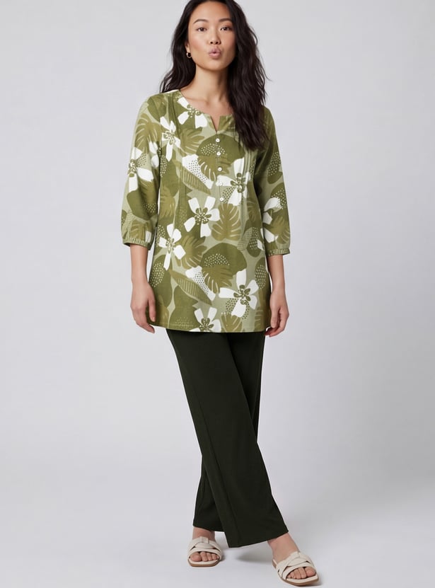 Women Printed Tunic Set