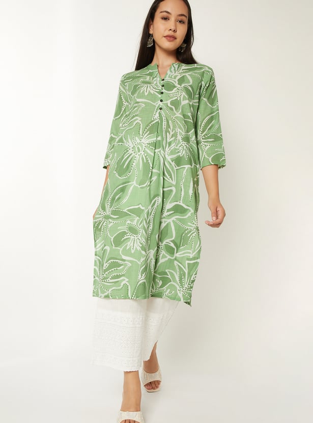 Women Printed Straight Kurta with Palazzos