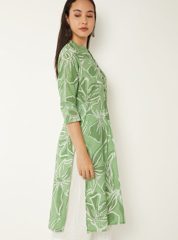 Women Printed Straight Kurta with Palazzos