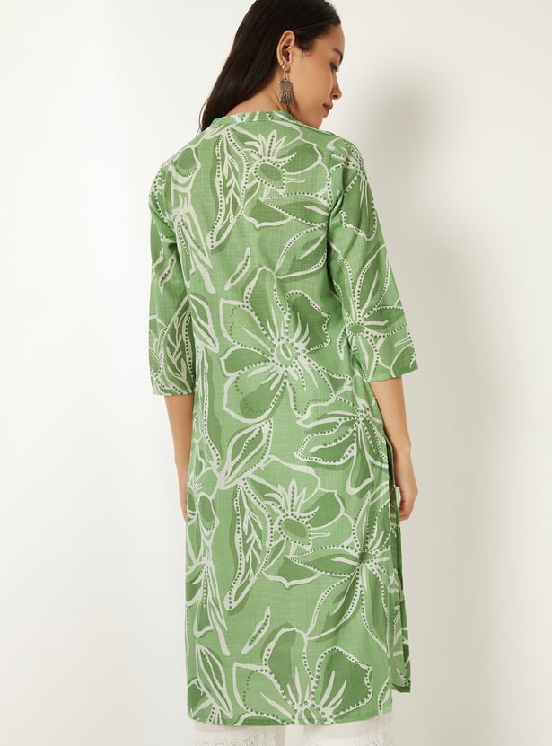 Women Printed Straight Kurta with Palazzos