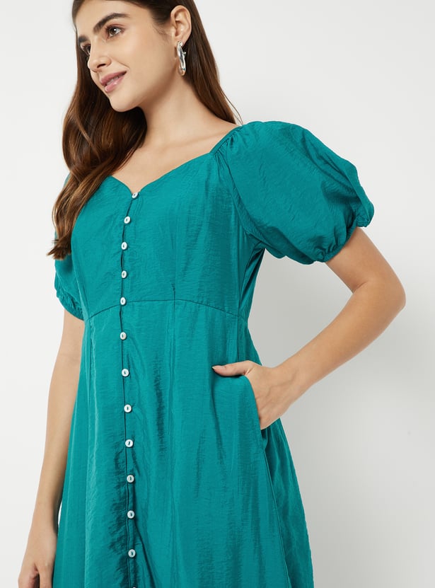 Women Solid A-Line Dress
