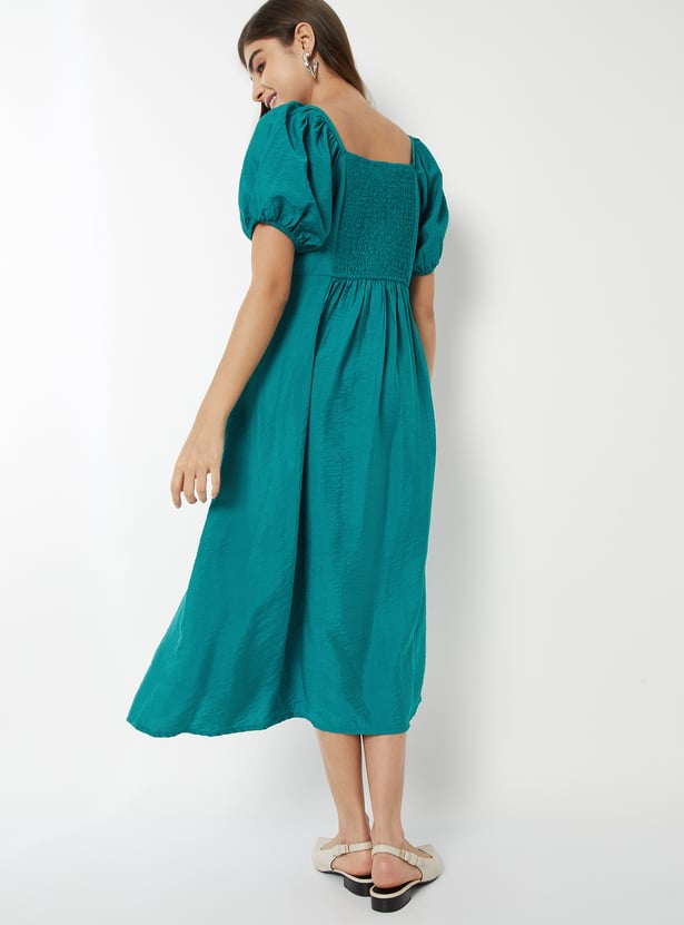 Women Solid A-Line Dress