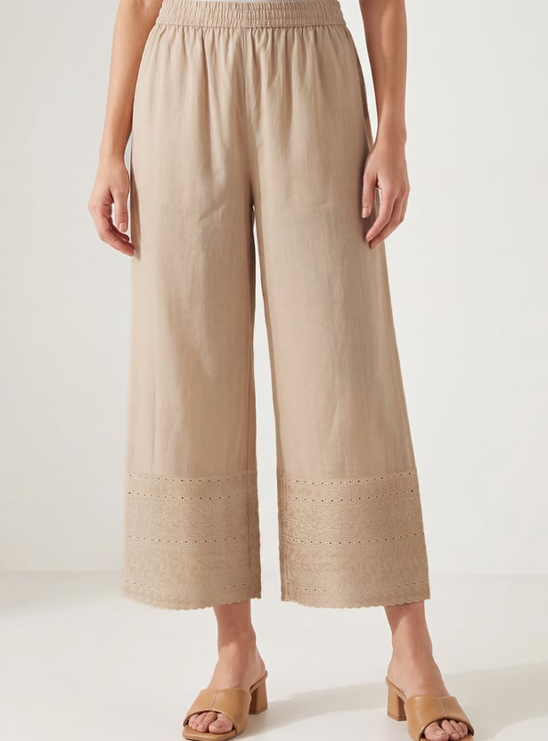 Women Embroidered Palazzos