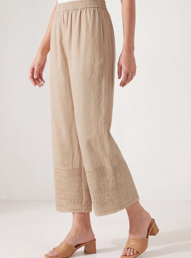 Women Embroidered Palazzos