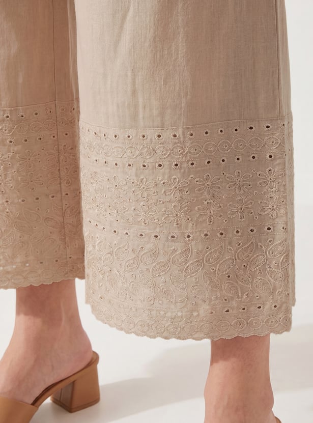 Women Embroidered Palazzos