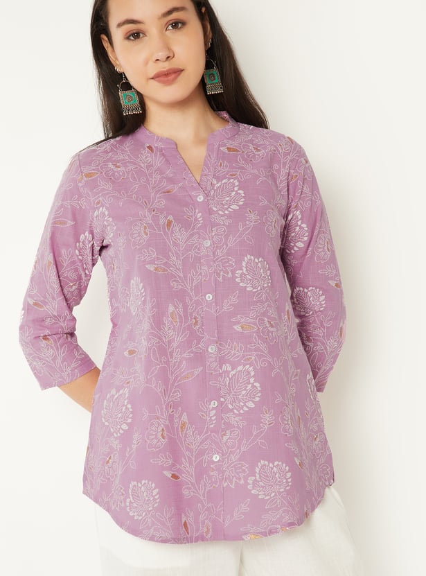 Women Floral Print Straight Kurti