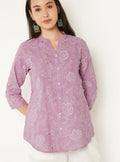 Women Floral Print Straight Kurti