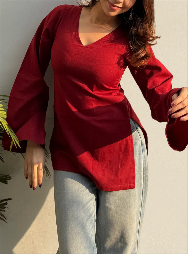 Designer Flare Sleeve Kurti