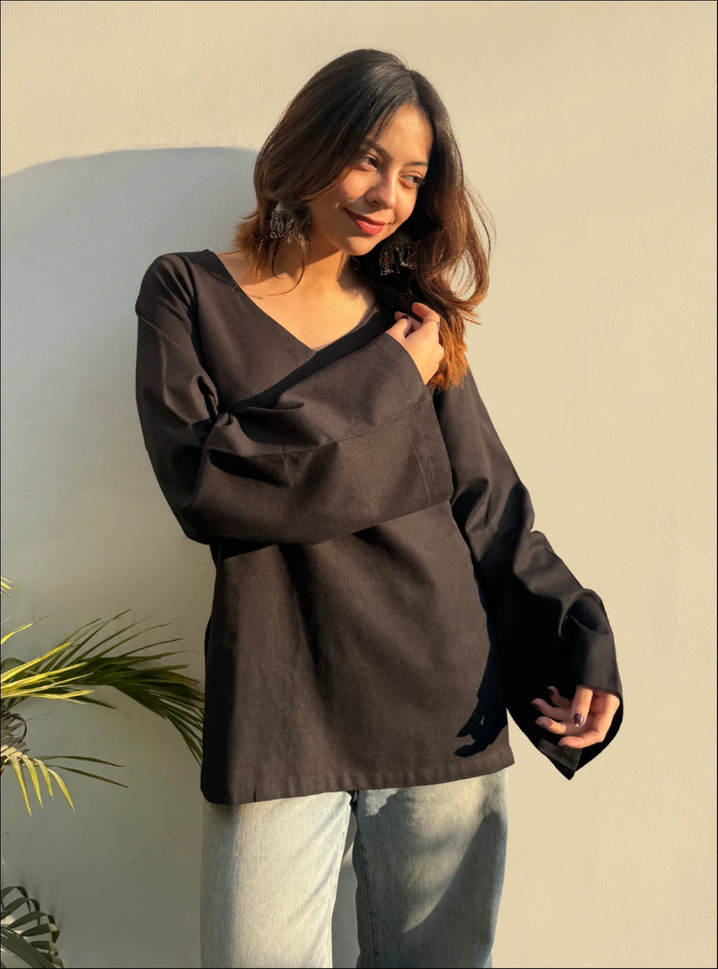 Women’s Stylish Bell Sleeve Kurti